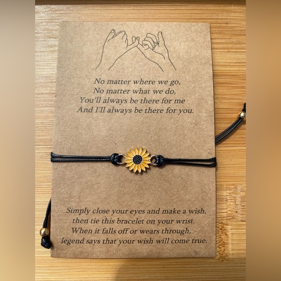 Sun Flower Charm Friendship Bracelet - Picture 3 of 11